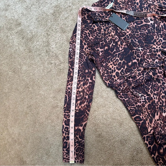 NEW one teaspoon leopard print button up collared jumpsuit boilersuit medium - Picture 7 of 10